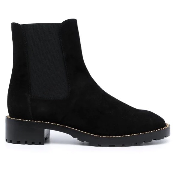 Stuart Weitzman Shoes - Stuart Weitzman Black Suede Short Ankle Bootie Sz 7
